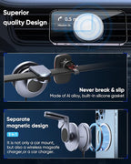 doqo Separate iPhone Magsafe car Mount [Apple MFi Certified] Magnetic Phone Holder for Car[Easily Install] 15W Fast Charging Air Vent for iPhone 14 13 12 Pro Plus Max Mini with iPhone 13 MagSafecase