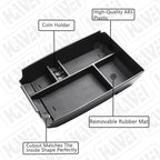 HGWEI Center Console Organizer Tray Compatible with Ford Escape 2020-2026/Bronco Sport 2021-2026 Accessories, Insert Container ABS Secondary Armrest Storage Box (Not for U725 2-Door), Black