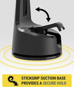 Scosche Qi2 Wireless MagSafe Car Mount Charger, 15W Magnetic Suction Cup Windshield/Dashboard Cell Phone Holder with Vent Clip & Fast USB-C Car Charger Compatible with Apple iPhone 16/15/14/13/12, S25