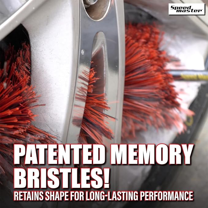 Speed Master Wheel Brush (Combo Brushes) | Memory Foam Bristles | Safe on All Wheel Types | Clean Your Wheels with Ease!