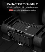 Zanch Tesla Trash Can, Multi-Use & Easy to Clean, Rear Center Console Organizer Designed for Model Y (2020-2025), Tesla Model Y Accessories 2025 [Not fit for New Model Y Juniper] - Hinged Lid