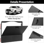 YOJOJOCO 2PCS Center Console Organizer Compatible with Toyota 2016-2020 2021 2022 2023 Tacoma Accessories ABS Material Armrest Hidden Storage Box