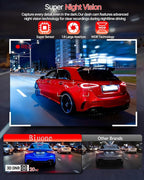 Dash Cam Front and Rear, 4K Full HD Dual Dash Camera for Cars W/ 64GB Card Included, Built-in 5G WiFi & GPS, Car Camera Dashcams for Cars with Night Vision, Parking Monitor, WDR, Emergency Lock
