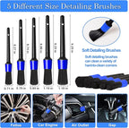 TTRCB 27Pcs Car Detailing Kit, Car Cleaning Kit, Car Detailing Brush Set, Drill Brush Set, Car Detailing Brushes, Car Wash Kit, Car Accessories, Car Cleaning Supplies for Interior, Exterior, Wheels