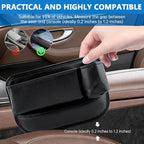 Car Seat Gap Filler Organizer, 2 Pack Multifunctional Car Seat Organizer with Car Seat Hooks, Universal Car Seat Storage Box for Phone, Glasses