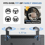 3 in 1 Car Steering Wheel Desk Tray & Car Seat Gap Filler & Organizer, Foldable Carbon Fiber Look Adjustable Car Tray,for Laptops, Eating Food, Writing, Entertainment.