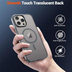 SUPFINE Magnetic for iPhone 16 Pro Case (Compatible with MagSafe) (Military Grade Drop Protection) Slim Translucent Matte Shockproof with Anti-Fingerprint Phone Case,Gray
