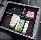 SXCY 2024 Tucson Limited Center Console Organizer Tray for 2022-2024 Hyundai Tucson NX4 Limited / 2023 Santa Cruz Accessories Armrest Console Box Storage (Red)