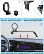 Car Phone Holder for 2023 2024 2025 Kia NIRO/NIRO EV/NIRO Hybrid Accessories Apply to 10.25 Inch Touch Screen Fixed Clip Magnetic Cell Phone Mount Hands-Free 360 Degree Rotation