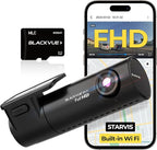 BlackVue DR590X-1CH Plus 32GB Dash Cam - Full HD 60fps Dash Cam Front, STARVIS, Free Hardwire Cable & SD Card, Built-in Wi-Fi, Parking Mode Support, App Control Dashcam
