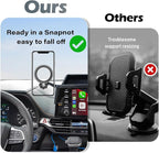 Car Phone Holder for Toyota Sienna 2021-2024 Accessories Apply to 9 Inch Screen Fixed Clip Magnetic Cell Phone Mount Hands-Free 360 Degree Rotation with Dashboard Storage Tray
