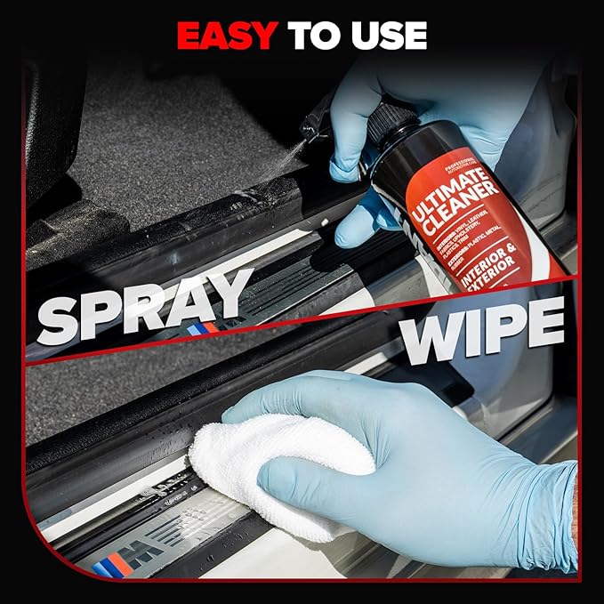 Carfidant Interior Cleaner – Removes Stains & Deep Cleans Car Seats, Leather, Fabric, Upholstery, Plastic, Dashboard & More – Car Cleaning Kit & Interior Detailer Spray – 128oz