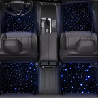Starlight LED car Floor mat - Universal Type, Equipped with Remote Control Environment RGB Lighting kit, Waterproof and Washable, Vehicle Multi-Color Starlight Effect, Creating a Romantic Atmosphere