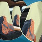 Hahafelt 2 Pack Car Seat Towel Covers Athletic Running Towel Performance Microfiber Post Workout Sweat Washable Cover Non Slip for Seat Outdoor Sport (Yosemite)
