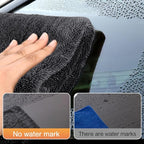 SINLAND 3-Pack Microfiber Shiny Wipes Shower Cleaning Cloths - Ultra Absorbent Drying Towel for Cars and Trucks, 600gsm, Streak-Free, Without Scratches or Water Spots 16" x 24" Dgrey