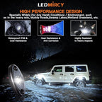 LEDMIRCY Pure White Rock Lights 30PCS 6000K Super Bright Rock Light White for Off Road Trucks ATV UTV SUV Boat Car Underglow TRAI Rig Light Underbody Neon Lights High Power Waterproof Shockproof
