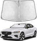 EcoNour Windshield Sunshade Compatible for Volvo S60 2019-2023 2024 2025, Sun Visor for Front Windshield & Window Sun Shade Cover, UV Heat Blocker & Protector, Car Accessories