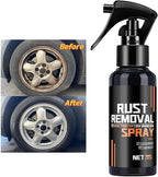 Rust Remover Spray,Rust Remover Spray for Metal, Wheel Hub & Paint Safe Rust Dissolver for Cars/Trucks, Multi Purpose Instant Cleaning Coating Agent,Rustout Instant Remover Spray (350ML)