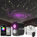 AKEPO Dual Color Twinkle+Shooting Star All-in-one Fiber Optic Lights, 1200pcs+240pcs Meteor Fibers in 0.03in 9.8ft 18W APP/Remote Control Car Home RGBW Sound Activated Starlight Headliners Kit