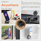 Vacuum Suction Magnetic Car Phone Holder, 66LBS Strongest Suction Cup Phone Holder, 360° Adjustable Magnetic Car Phone Mount, Quick Release Cell Phone Holder for All Phones/Smooth Surface