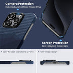 pitaka Case for iPhone 15 Pro Max with MagSafe Car Mount Charger, Over The Horizon