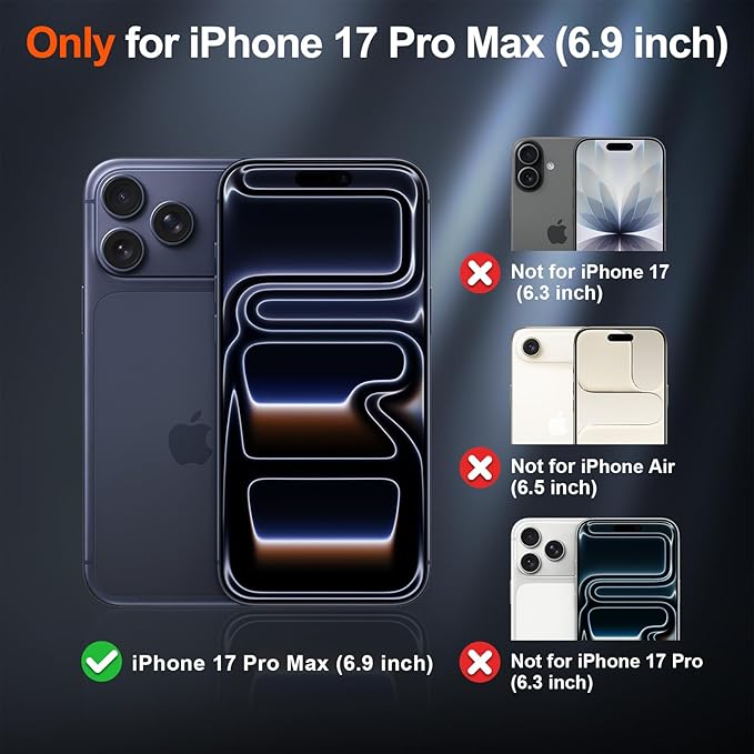 SUPFINE Magnetic for iPhone 17 Pro Max Case (Compatible with MagSafe)(Military Grade Drop Protection) Translucent Matte Shockproof with Anti-Fingerprint Phone Cover,Blue Purple
