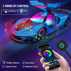 WEBUPAR Dreamcolor Acrylic Interior Car Lights, 22 in 1 RGB Car LED Strip Lights with APP Control and 213 Color Modes, Car Accessories Car Decorative Lights, Neon Car Ambient Lighting Kits