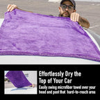 Maxshine - Car Drying Towel, Rinse Free Microfiber Towel for Car Detailing, 1200 GSM, Double Sided, Large Microfiber Towels for Car Drying, Plush Car Wash Towels (6, 24" x 36")