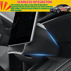 Under Screen Storage Compatible with 2025 2026 New Tesla Model Y Juniper & Model 3 Highland Center Console Organizer Tray Hidden Compartment Hanging Box Interior Accessories - ABS, Black