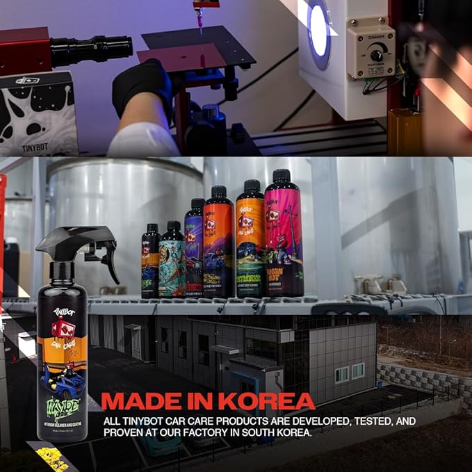 Tinybot Inside Job Interior Cleaner & Detail Spray -Safe On All Surfaces -Plastic, Leather, Vinyl, Metal, Carbon Fiber, LCD Screen, Suede -Anti Static -UV Protection -100% pH Neutral -10.1 oz