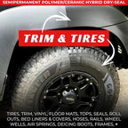 RENEW PROTECT - GLOZ Semipermanent Tire & Trim Treatment, Mid to High Shine & Durability, Floor Mat- RV- Motorcycle-Safe, Acrylic Ceramic-Hybrid Protectant, Wash-Proof, 5 min Dry-Seal 8oz