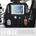 Car Seat Back Organizer, Auto Multi-Pockets Backseat Storage Bag with Tablet Holder, Waterproof Oxford Cloth Seat Back Protector Kick Mat for Most Vehicles, Car Accessories (Style B)