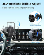 PZK Car Phone Holder for 2023-2025 2026 Honda Accord Hybrid Sport /-L/EX-L/Touring/Prime (Only for 12.3-inch Screen) Auto Lock Car Phone Mount with Stroage Box Not Affect Vent (Not Fit for LX/EX/SE)