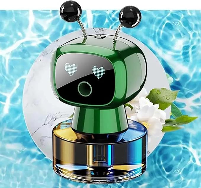 Smart AI Robot Car Aromatherapy Diffuser, Automatic Air Freshener Spray, 5PCS Replenishing Fluid