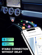Mini Wireless CarPlay Adapter, Compact Design 2-in-1 CarPlay & Android Auto,Converts Wired to Wireless Carplay Adapter for iPhone iOS 6+/ Android 11+, Wireless Control Plug & Play, No Delay.