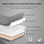 BOPUOVRE Car Seat Cover for Luxury & Comfort - PU Leather, Anti-Slip, Full Wrap Protection with Storage Pocket for Bottom Cushion - Universal Fit for 95% of Vehicles (Gray,1 Piece)