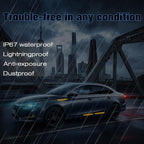 Amber Yellow LED Strip Lights for Car BaishenglinMotor 12-Pack DC12V Waterproof 30CM/11.8"/1FT 5050 15-SMD LED Strip Underbody Light for Car Motorcycles Decoration Interior Exterior Strip Lights