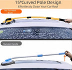 Car Wash Brush with Long Handle, 15°Curved Car Cleaning Brush with Extension Pole Scratch Free, Microfiber Exterior Cleaning Mop Mitt for Washing Roof Truck Camper SUV (3)