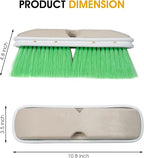 Nanoskin Premium 10-Inch Green Nylon Fountain Vehicle Wash Brush with Flagged-Tip Bristles, Flow-Thru Hole & Tempered Handle Hole, Car/Truck/RV Detailing | Cleaning Tool for Professional and Home Use
