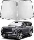 EcoNour Windshield Sunshade Compatible for Infiniti QX80 2014-2022 2023 2024, Sun Visor for Front Windshield & Window Sun Shade Cover, UV Heat Blocker & Protector, Car Accessories