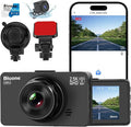 Dash Cam Front and Rear Dash Camera WiFi/APP Control Car Camera with 64G Card 2.5K Front Dash Cam+1080P Rear Dashcams with Super Night Vision, Loop Recording, G-Sensor
