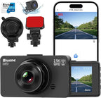 Dash Cam Front and Rear Dash Camera WiFi/APP Control Car Camera with 64G Card 2.5K Front Dash Cam+1080P Rear Dashcams with Super Night Vision, Loop Recording, G-Sensor