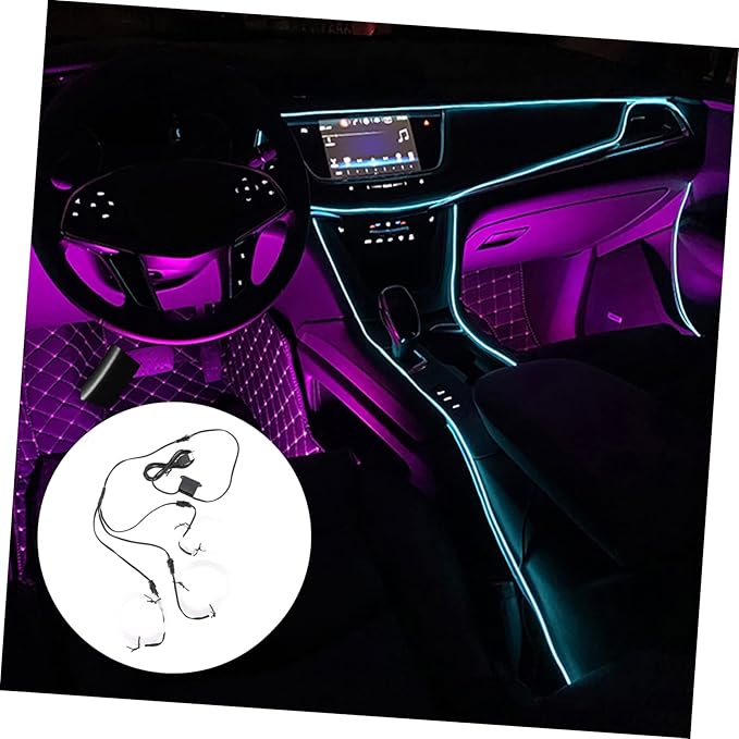 Alipis 3pcs Car Led Lights Ambient Lighting for Car Interior Under Kit High Brightness USB-Powered Easy to Install