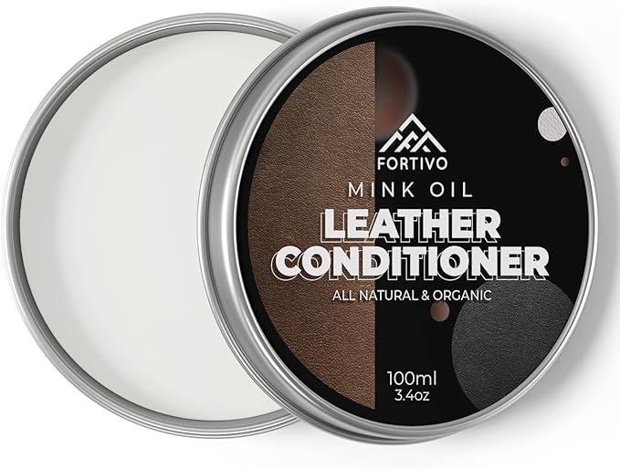 FORTIVO Leather Mink Oil, Color Restorer, Scratch Remover, Couch Paint and Leather Repair Kit for Couches
