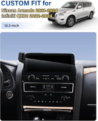 Phone Holder for Nissan Armada 2021-2024/Infiniti QX80 2022-2024 Accessories 12.3-Inch Screen Fixed Clip, Car Magnetic Phone Mount Compatible with MagSafe, Magnets Fast Wireless Charger Phone Base
