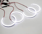 iJDMTOY 7000K Xenon White 264-SMD LED Angel Eyes Halo Ring Lighting Kit Compatible With BMW E36 E46 3 Series E39 5 Series E38 7 Series (Fit Xenon Trim ONLY)