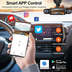 3 Channel Dash Cam Front Inside and Left Right, 1080P HD Dash Camera for Cars, 3.16 inches WiFi Car Camera,170°Wide Angle Vehicle Cam, Night Vision, Loop Recording, G-Sensor, 64GB Card