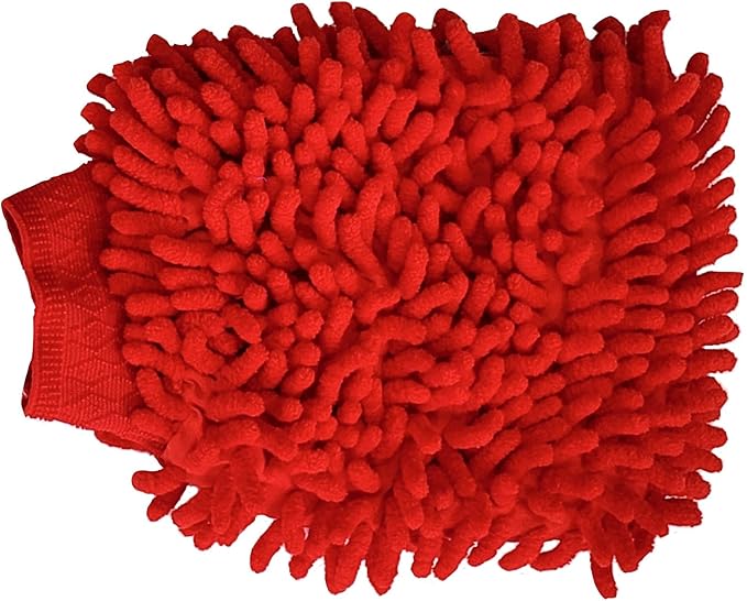 Microfiber House Cleaning and Car Wash Glove Mitts - Double Sided Chenille Microfiber Glove - FITS Adult Hand -Dynamic Microfiber Cleaning Cloth Mitten (Multi-Color, 3-Pack)