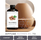 Brooklyn Botany Nutmeg Essential Oil - 100% Pure and Natural - Premium Grade with Dropper - for Aromatherapy and Diffuser - 1 Fl Oz