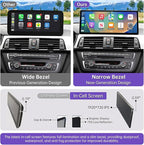 NINETOM 2025 Upgraded 12.3" Ultra-Narrow Touchscreen Wireless CarPlay Android Auto Receiver Compatible with BMW 3/4 Series F30/F31/F32/F33/F34/F36 (2012–2016), for NBT System